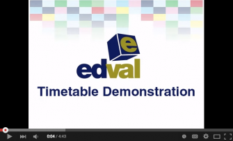 Edval Timetable Demonstration